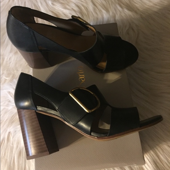 FRANCO SARTO BLACK SANDALS - Picture 2 of 6